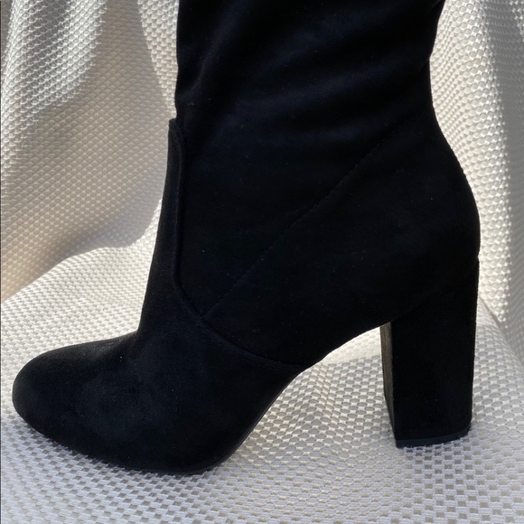 Shoes - Francesca’s, Black, Velveteen booty